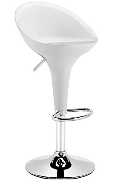 AWF AL WADI FURNITURE Sivy Single Gloss Adjustable Height Round Swivel Scoop ...