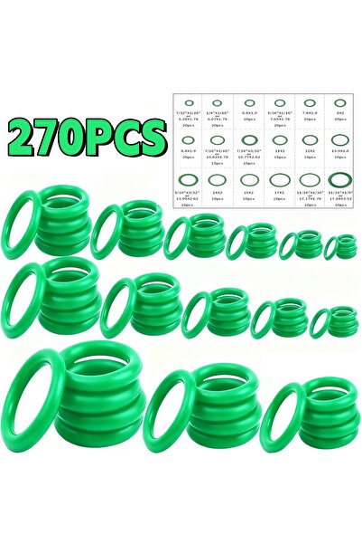 Choice 270pcs-bag Black 225pcs/green 270Pcs O-Ring Gasket High Quality Car Ai...