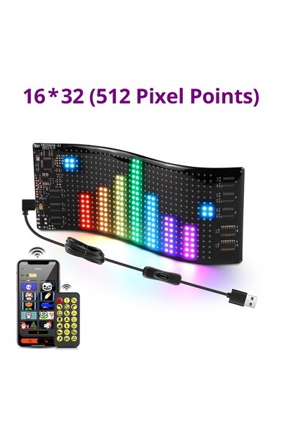 Choice 16x32 LEDs 7x17CM Smart Bluetooth LED Display Screen Message Scrolling...