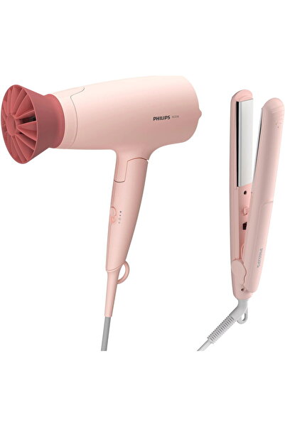 Philips Set de coafat Philips, 1600W, accesoriu Thermo Protect, 3 setari de v...