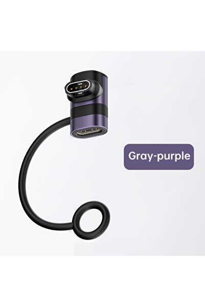 Choice gray-purple Portable Type C USB to 4pin Charger Adapter Connector for ...