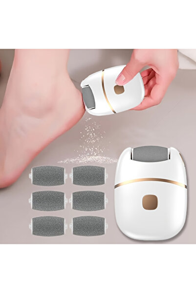 Choice Rechargeable Electric Foot Scrubber with 6 Interchangeable Heads for R...