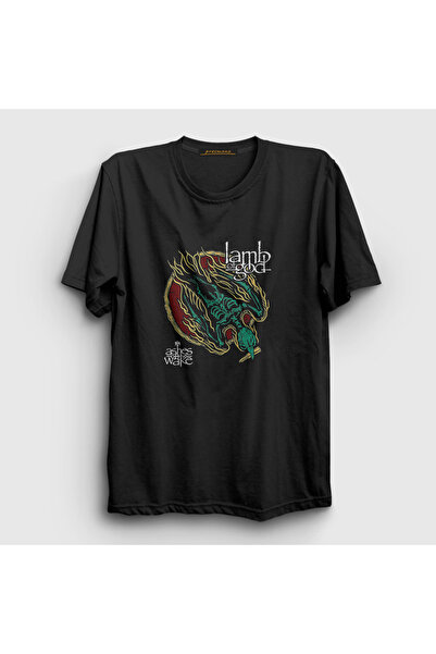 Presmono Unisex Black Ashes V2 Lamb Of God T-shirt394160tt