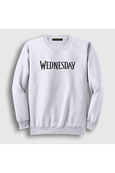 Presmono Unisex beli logo Wednesday Addams Family Addams Family dukserica 365...