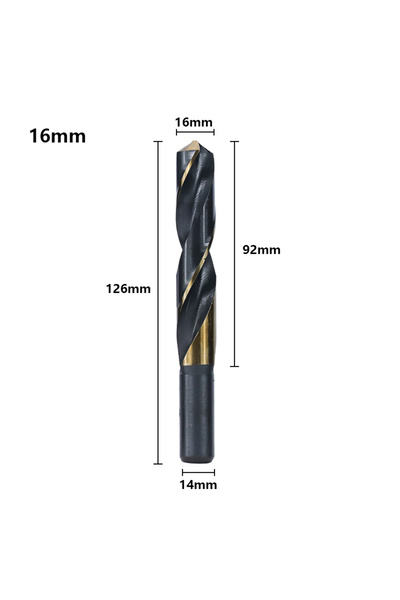 Choice 16mm XCAN 1pc Reduced Shank Twist Drill Bit 14/16/18/20/22/25mm Round ...