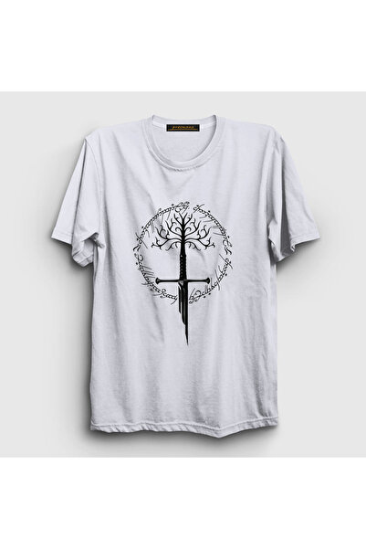 Presmono Unisex White Lord Of The Narsil Rings The Lord Of The Rings T-shirt2...