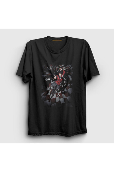 Presmono Unisex crna Yumeko V2 anime Kakegurui T-shirt 240213tt