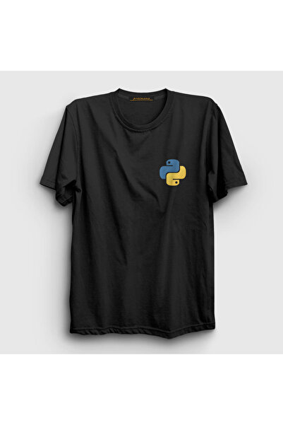 Presmono Unisex crni logo Python programer softverski inženjer T-shirt 336327tt