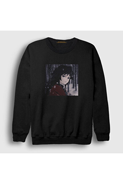 Presmono Unisex crna zimska majica Giyu Tomioka Anime Demon Slayer Kimetsu No...