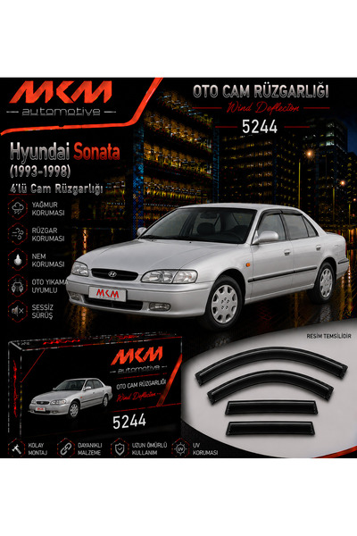 MKM Hyundai Sonata 1993-1998 Model 4'lü Mugen Cam Rüzgarlığı