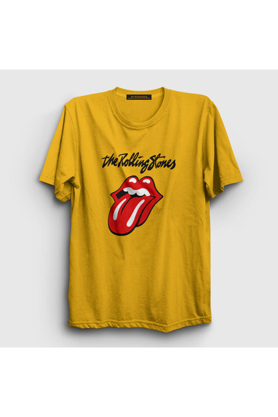 Presmono Unisex žuti logo V2 The Rolling Stones T-shirt 117957tt