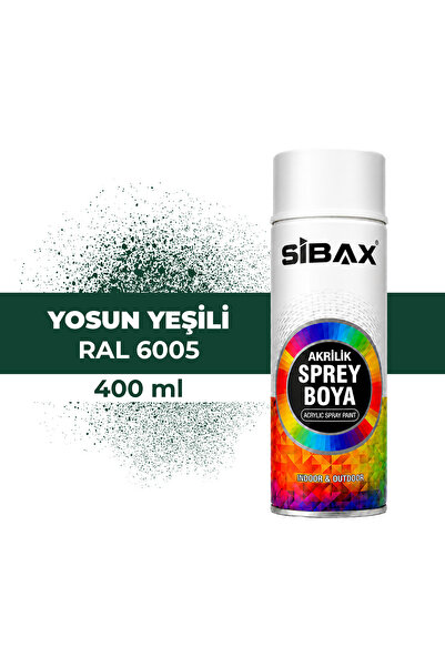 Sibax Akrilik Sprey Boya Parlak Yosun Yeşili(Ral 6005) 400 ML