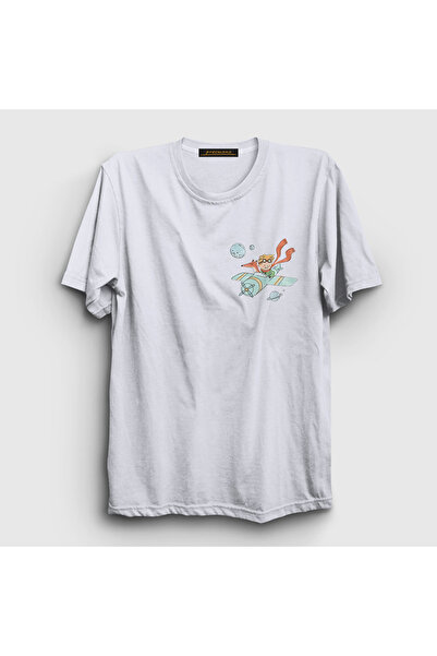 Presmono Unisex White Plane Le Petit Prince Little Prince T-Shirt 568553Tt