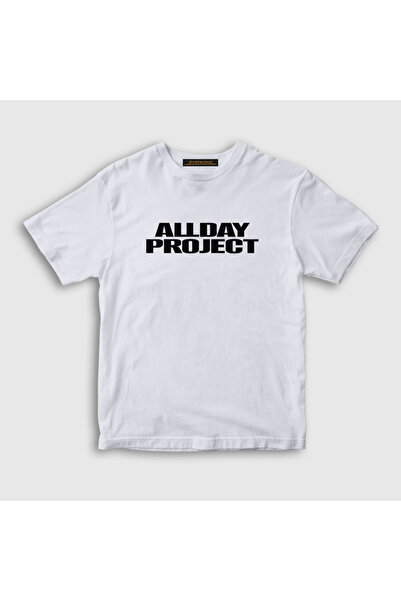 Presmono Unisex Kids White Logo K-Pop Allday Project T-Shirt 598098Tt
