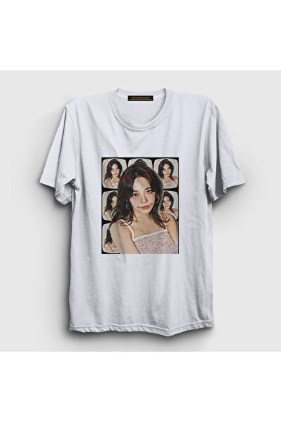 Presmono Unisex bela T-shirt Kim Sejeong 524281tt