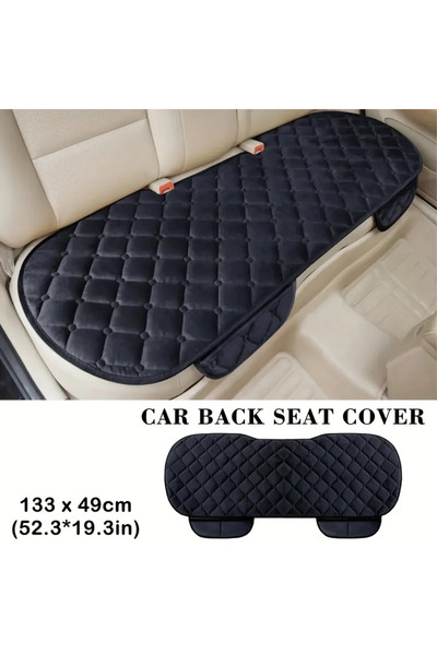 Choice black Plush Car Seat Protector Soft Non-Slip Durable Row Seat Cushion ...