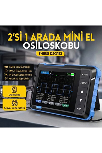 FNIRSI DSO-153 2'si 1 Arada Mini Dijital Osiloskop ve Sinyal Jeneratörü