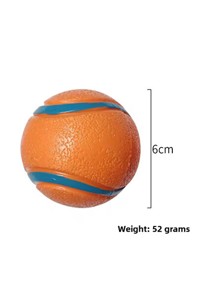 Choice 6cm Durable Squeaky Dog Ball Toy Indestructible Chew Resistant Elastic...