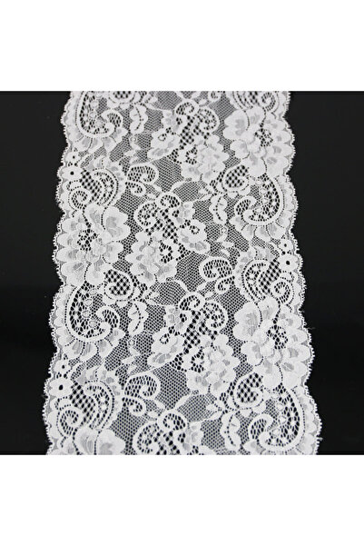 Choice 17cm WHITE (3 Meters/Lot) 17cm White Elastic Lace Fabric French Hollow...