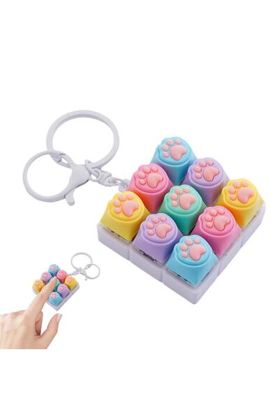 choice2 D 9 Keys Keyboard Key Toy Cat Paws Finger Button Stress Relief Toys M...