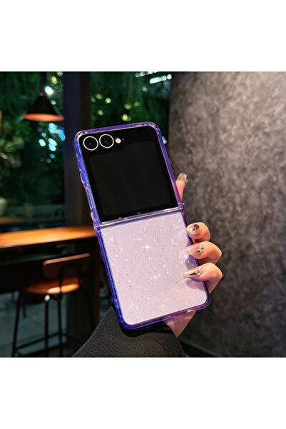 Choice3 Galaxy Z Flip6 D For Z Flip7 Case. Flip6 Transparent Glitter Protecti...