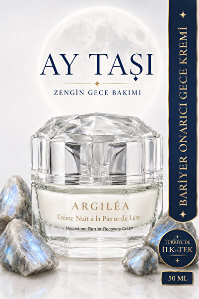 Argilea Ay Taşı (Moonstone) Kırışıklık Karşıtı Gece Kremi | Bariyer Onarıcı &...