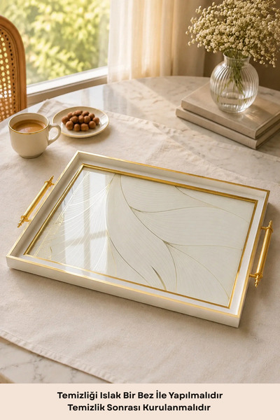 Enza Beste Çay Kahve Kahvaltılık Ve Sunum Tepsisi 48 x 29