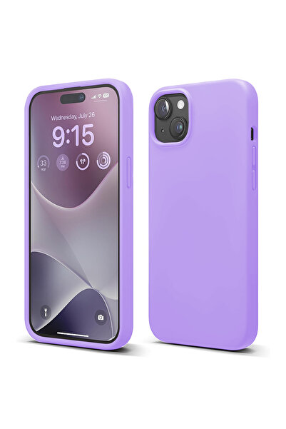 Casey Studios iPhone 15 Plus Силиконов калъф, с микрофибър, тънък, защитен, п...
