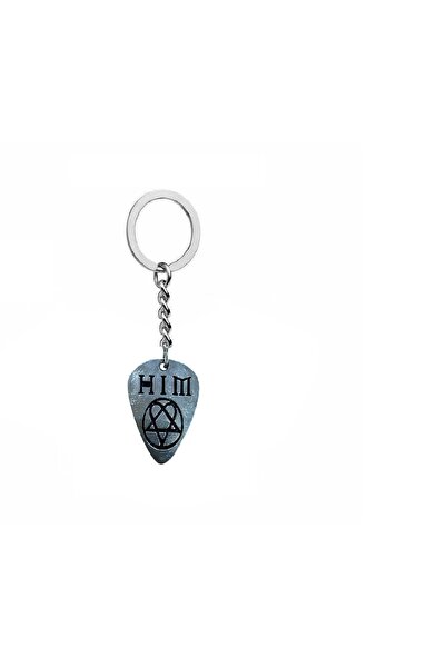 Herşey Nota HIM Heartagram Rock Müzik Grubu Pena Anahtarlık – Karanlık Romant...