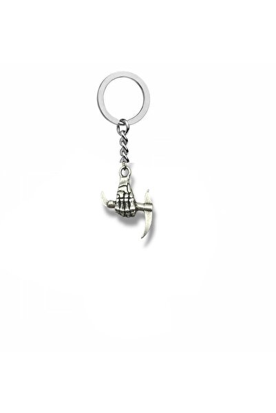 Herşey Nota Hammer Holding Hand Figured Keychain – Zamak Metal Unisex Accessory