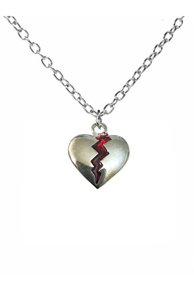 Herşey Nota Red Broken Heart -Broken Heart Red Heart Necklace – a Touch of El...