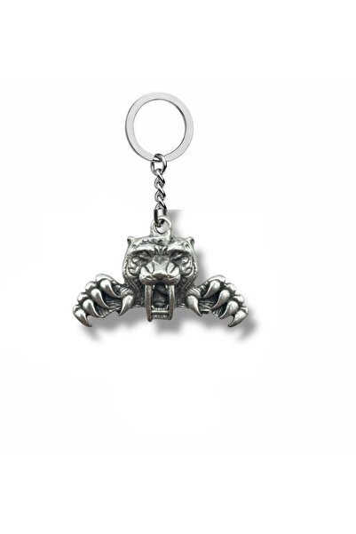 Herşey Nota Funky Tiger – Colorful Style Unisex Metal Keychain with Tiger Figure