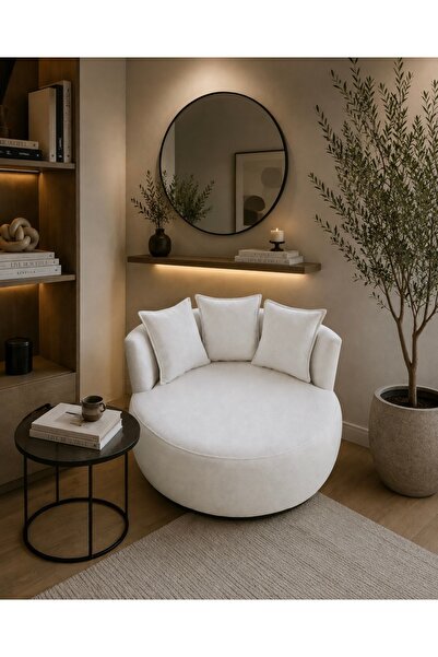 NAYAR HOME DESİGN UMAY BERJERİ BEYAZ BUKLE KUMAŞ 01