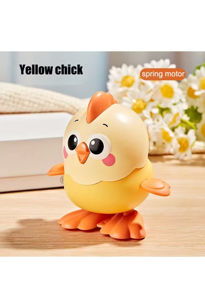 Choice4 YELLOW Novelty Clockwork Cartoon Jumping Chicken Toy,Interactive Craw...