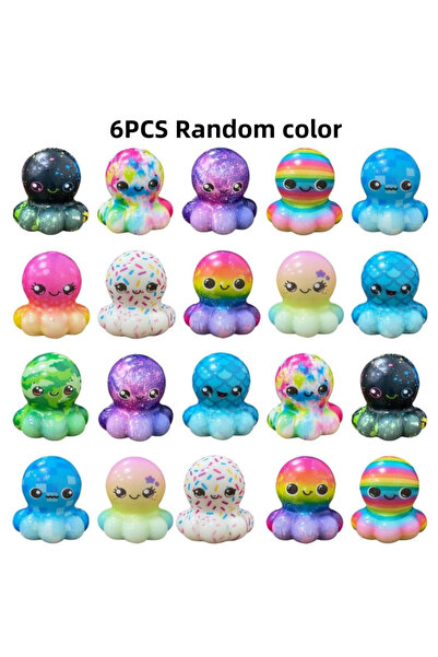 Choice1 6PCS Random color 6/12PCS Octopus Slow Squishy Toys Soft Stress Relie...
