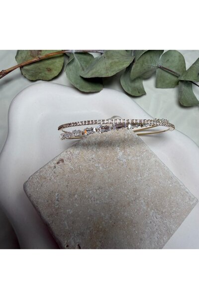 nesdesign Cross Zircon Stone Gold Waterway Clamp