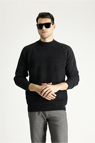 Kiğılı Half Turtleneck Slim Fit Slim Fit Patterned Wool Knitwear Sweater