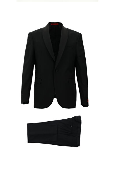 Kiğılı 7 Drop Slim Fit Dar Kesim Şal Yaka Yünlü Smokin & Damatlık