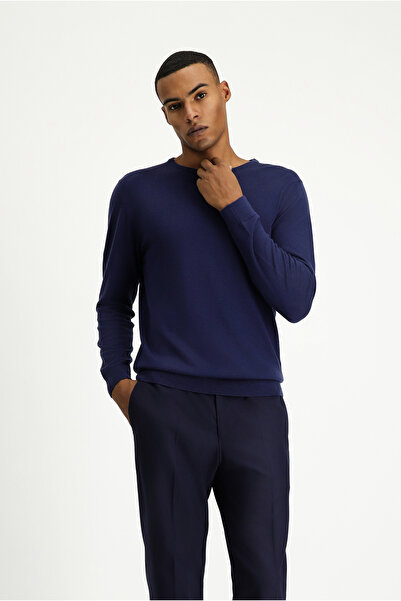 Abdullah Kiğılı Crew Neck Regular Fit Wool Knitwear Sweater