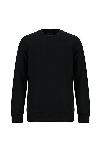 Abdullah Kiğılı Crew Neck Regular Fit Cotton Embroidered Sweatshirt