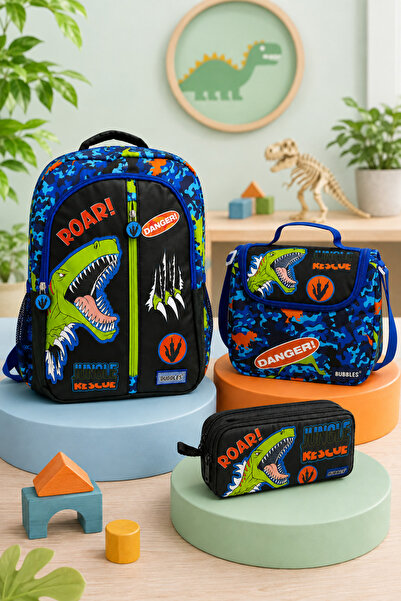WANDER BAG Σετ σχολικού σακιδίου πλάτης 3 τεμαχίων Bubbles 6825 με σχέδιο δει...