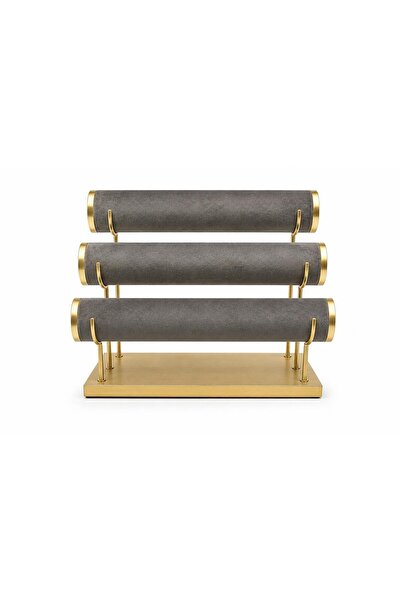 STAND MARKET Jewelry Stand 3 Pieces Cylinder Gray