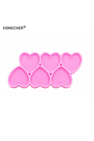 Choice Pink Shiny Mirror Pentagram Epoxy Resin Silicone Mold DIY Earrings Nec...
