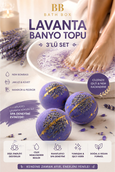 bath box Bathbox Lavantalı Banyo Topu, Nem Bombası, Jakuzi, Küvet & Manikür, ...