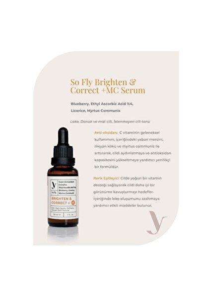 So Fly Brighten & Correct +mc Vitamin C Serumu 30ml