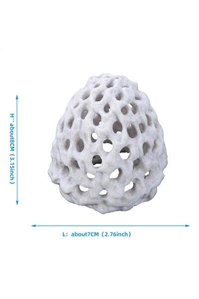 Choice White Small Aquarium shrimp house Cave Mini Porous Betta House Fish Hi...