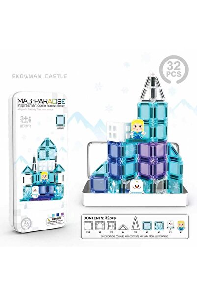 choice2 Snowman Castle 35Pcs Mini Magnetic Blocks Kids Educational Puzzle Toy...