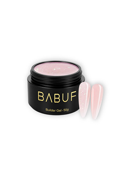 BABUF Gel de Construcție Autonivelant cu Glitter 50 g – Pentru Unghii cu Gel