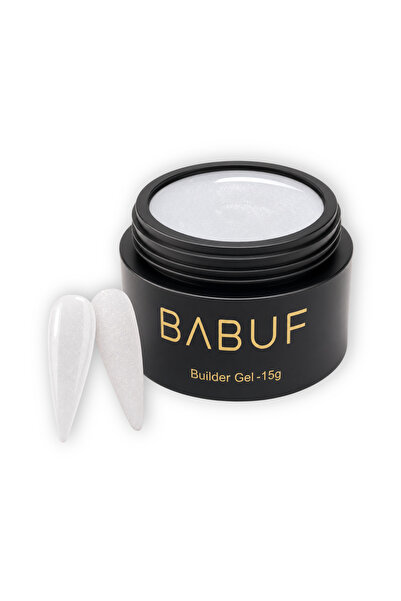 BABUF Gel de construcție autonivelant BABUF, alb lăptos cu glitter, CBG1, 15g