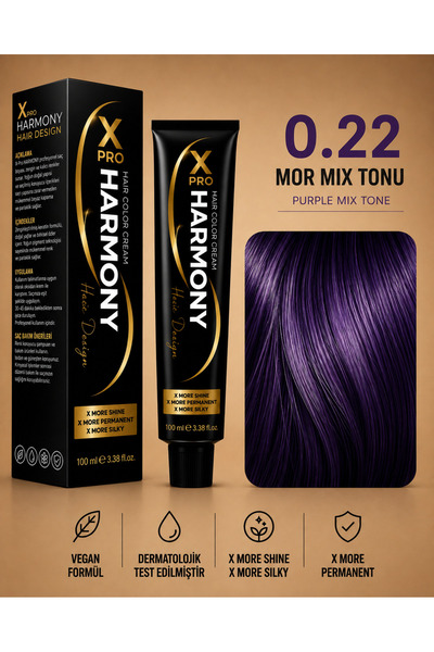 X Pro Harmony Tüp Boya 0.22 Viole Violet Saç Boyası 60 ml